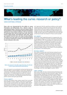 What's leading the curve: research or policy?