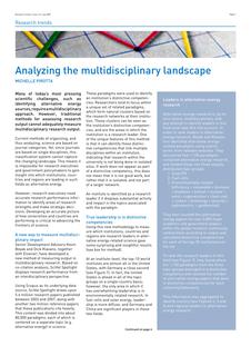 Analyzing the multidisciplinary landscape