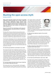 Busting the open access myth