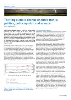 Tackling climate change on three fronts: politics, public opinion and science