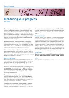 Measuring your progress