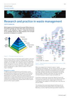 Research and practice in waste management