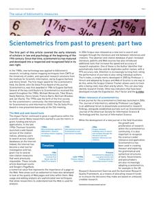 Scientometrics from past to present: part two