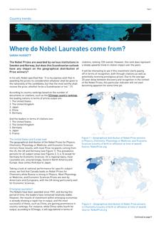 Where do Nobel Laureates come from?