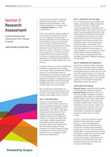 Individual researcher assessment: from newby to expert