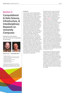 Computational & data science, infrastructure, & interdisciplinary research on university campuses: Experiences and lessons from the Center for Computation & Technology