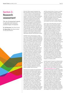 The use of assessment reports to generate and measure societal impact of research