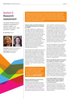 The Becker Medical Library Model for assessment of research impact – an Interview with Cathy C. Sarli and Kristi L. Holmes