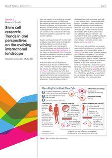 Stem cell research: Trends in and perspectives on the evolving international landscape