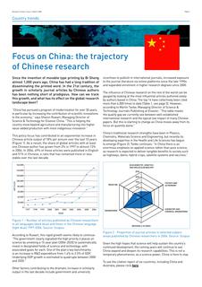 Focus on China: the trajectory of Chinese research