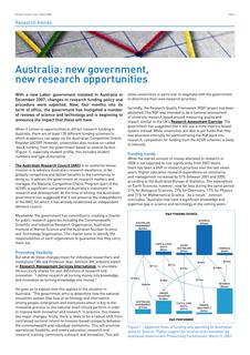 Australia: new government, new research opportunities