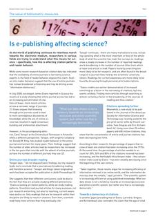 Is e-publishing affecting science?